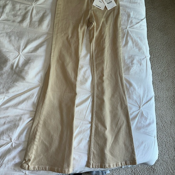 Tan/Khaki Flare Jeans - Picture 2 of 4